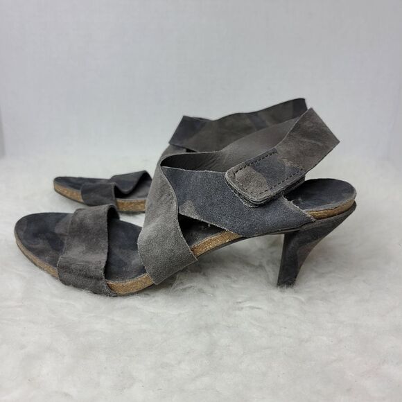 Pedro Garcia Lynna Suede Olive Camo Strappy Heel Sandals Eu Size 39 / Us 8.5. - Picture 3 of 9